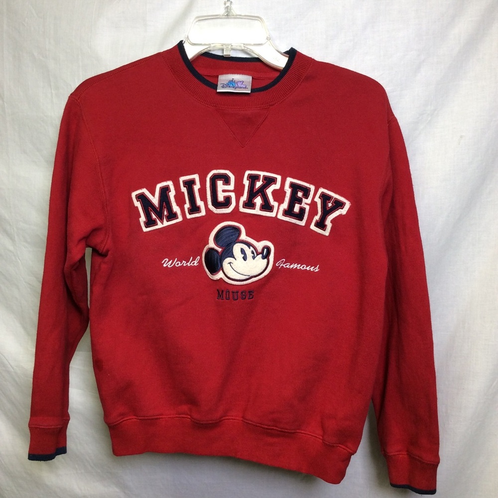 Disneyland Resort Red Mickey Mouse Crew Pullover